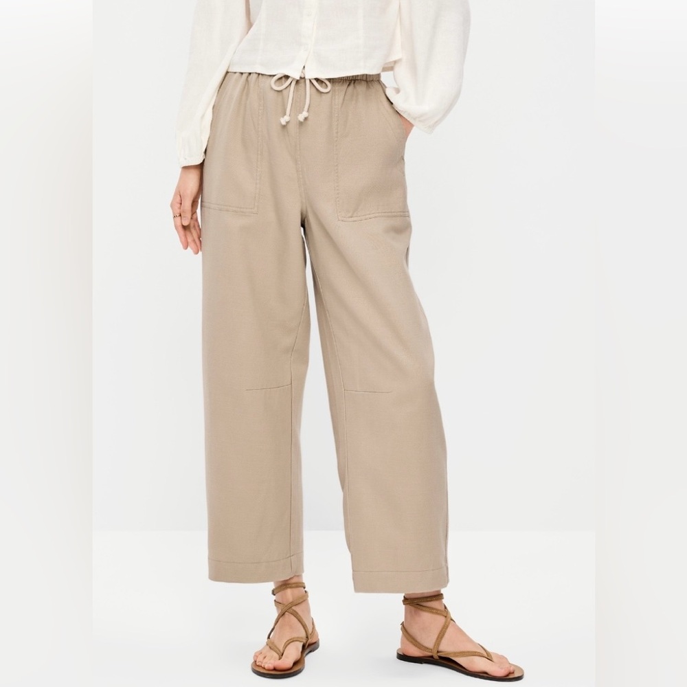 High-Waisted Utility Ankle Pants